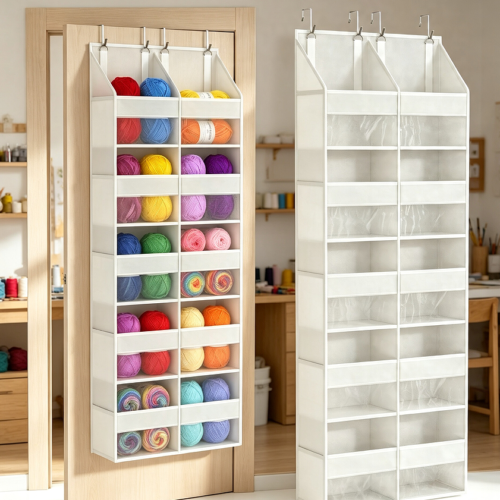 5-Tier Yarn Storage Organiser for Crafts, White
